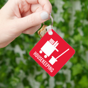 Porte-clés Service de ménage nettoyage des chambres d'hôtel p