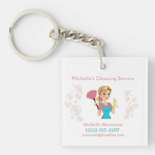 Porte-clés Service De Nettoyage Des Parties scintillant Roses