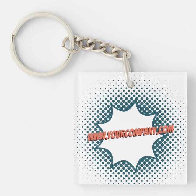 Porte-clés Service de nettoyage promotionnel Logo texte perso (Devant)
