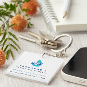 Porte-clés Service de plomberie Logo de goutte d'eau Entrepri