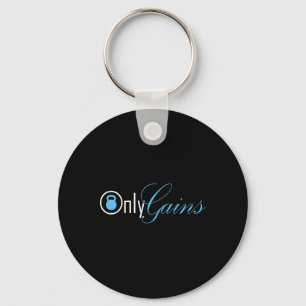Porte-clés Seulement Gains Fitness Acier Inoxydable Boutique