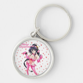 Porte-clés Sexy Santa Marry CristmasPink Heart Anime-Keychain