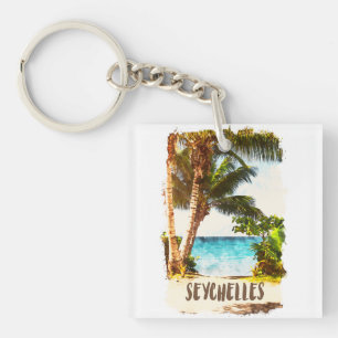 Porte-clés Seychelles Vue panoramique des îles tropicales