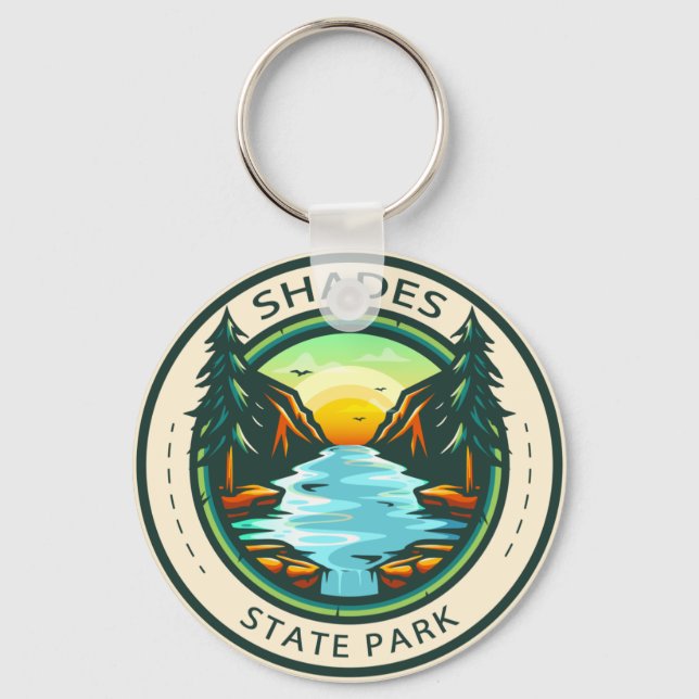 Porte-clés Shades State Park Insigne Indiana (Recto)