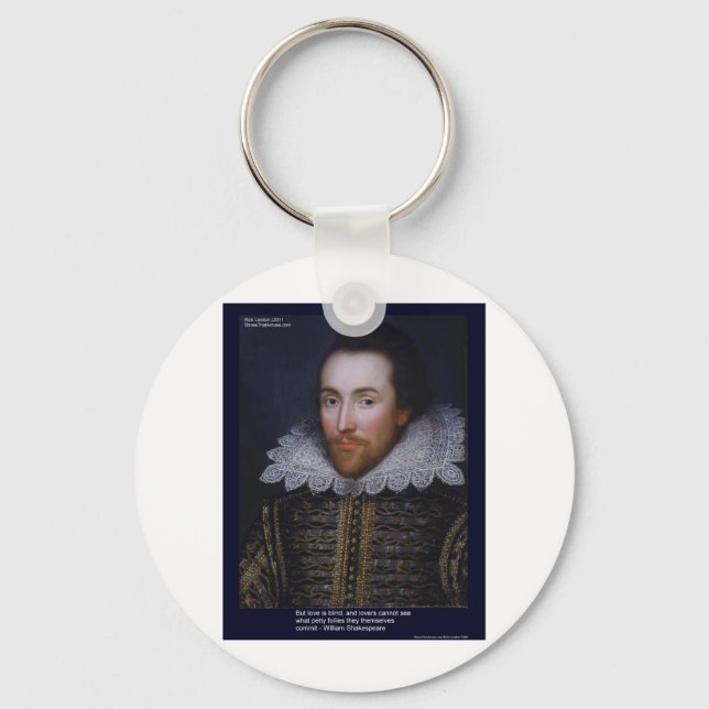 Porte-clés Shakespeare Love/Citation Aveugle Sur Cartes Cadea (Recto)