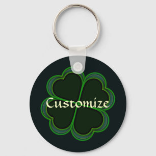 Porte-clés Shamrock Bleu Personalized