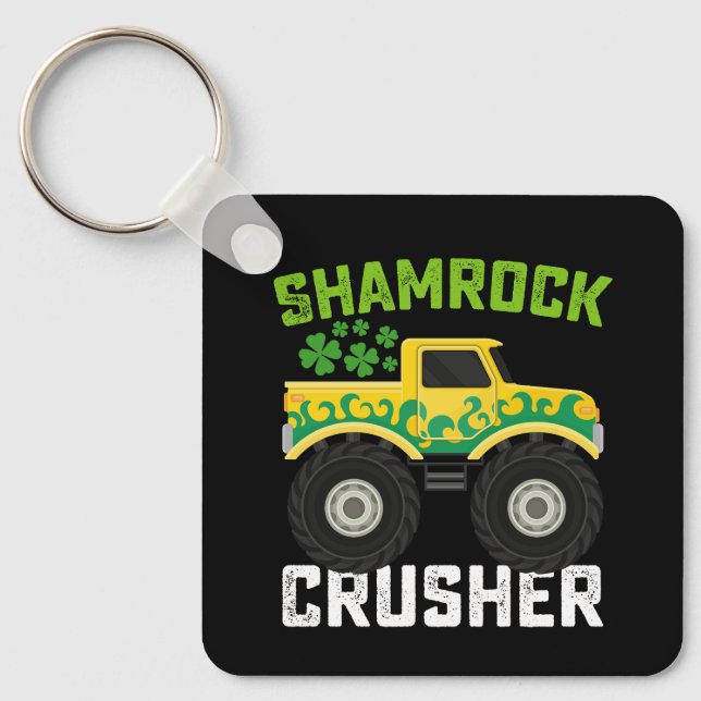 Porte-clés Shamrock Croiseur Monster Camion St Patrick's Day (Recto)
