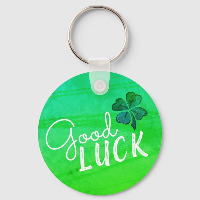 Porte-clés Shamrock de fermeture à quatre feuilles de bonne c (Recto)