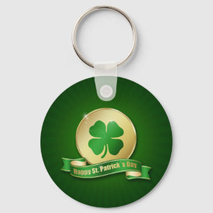 Porte-clés Shamrock de la pièce de la Saint-Patrick