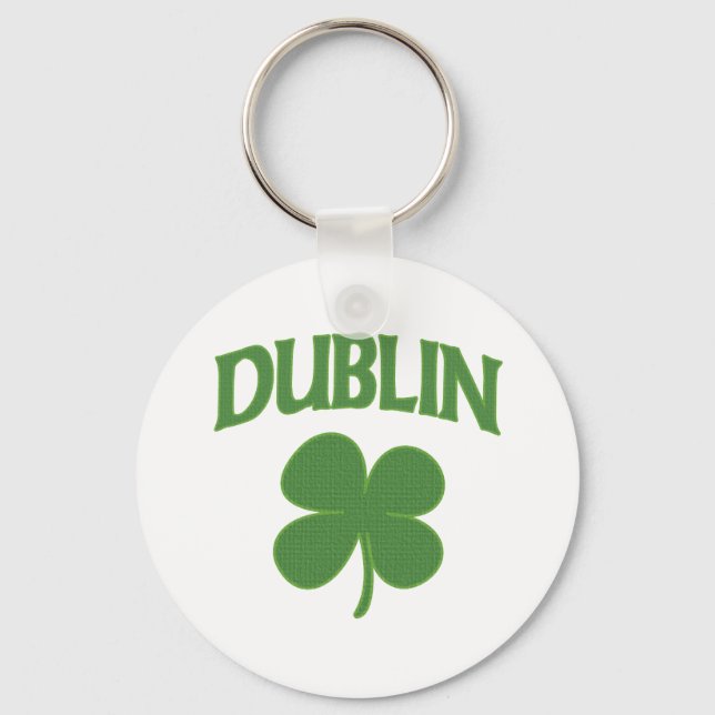 Porte-clés Shamrock irlandais de Dublin (Recto)