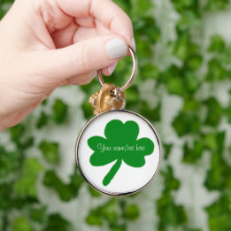 Porte-clés Shamrock irlandais Premium Grand Porte - clé Perso
