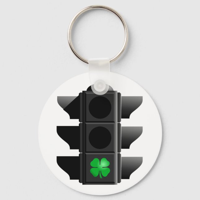 Porte-clés shamrock vert. (Recto)