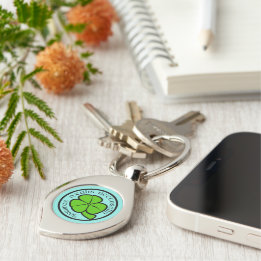 Porte-clés Shamrock vert Saint Patrick's Day Floral Art