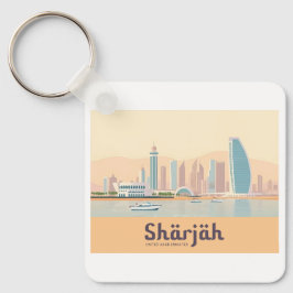Porte-clés Sharjah UAE Pastel Travel