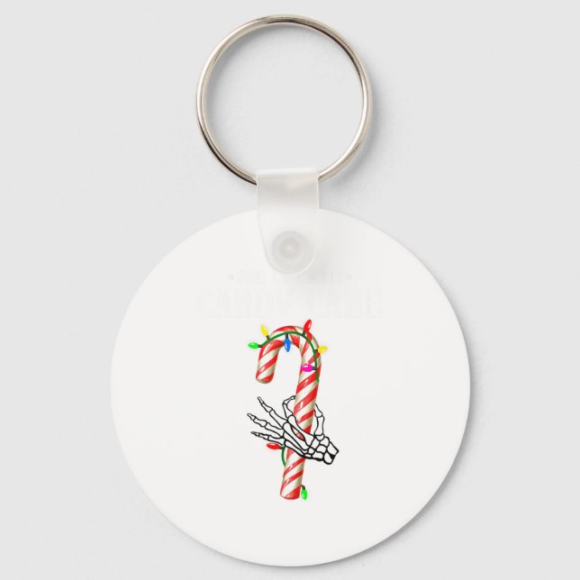 Porte-clés She Likes My Candy Cane Skeleton Couples Christmas (Recto)