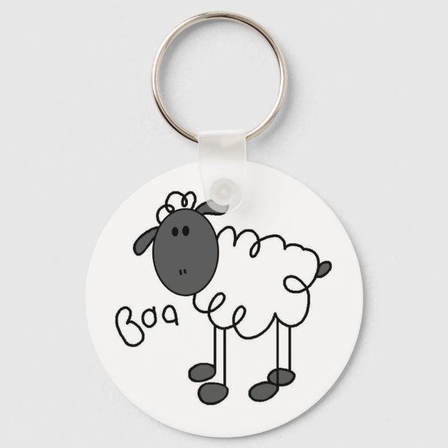 Porte-clés Sheep dit des t-shirts et des cadeaux Baa (Recto)