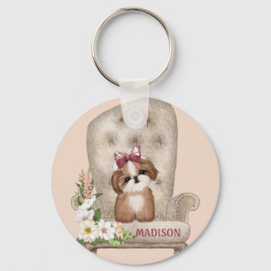 Porte-clés Shih Tzu on Chair