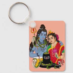 Porte-clés Shiva Parvati