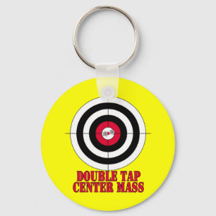 Porte-clés Shooting Range Target Bullseye Gun Keychain