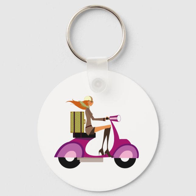 Porte-clés Shopping Par Scooter (Recto)