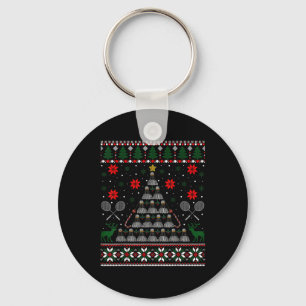 Porte-clés Shuttle Graphic Joueur Badminton Cadeau Vilain Noë