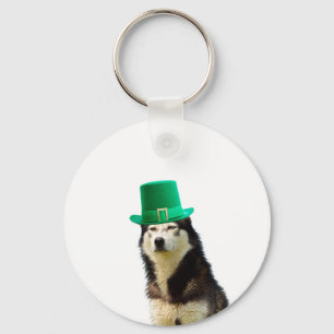 Porte-clés Sibérien Husky Chien Saint Patrick jour