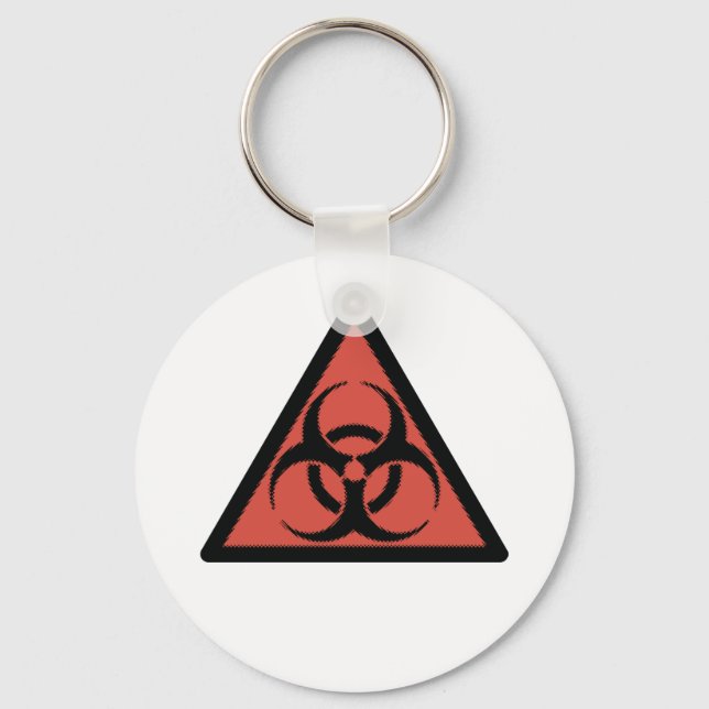 Porte-clés Signal biologique rouge (Recto)