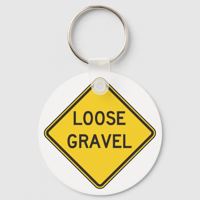 Porte-clés Signal d'avertissement de perte de gravier (Recto)