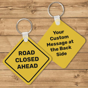 Porte-clés Signal Diamant d'avertissement personnalisé