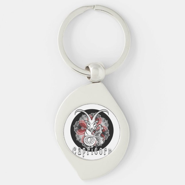 Porte-clés signe capricorn zodiac design par chennai Indipup (Devant)