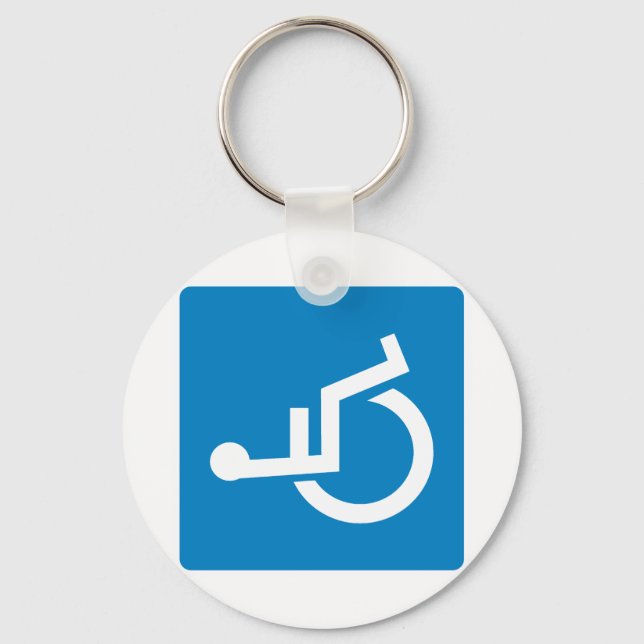Porte-clés SIGNE D'AUTOROUTE D'ACCÈS AUX Handicap (Recto)