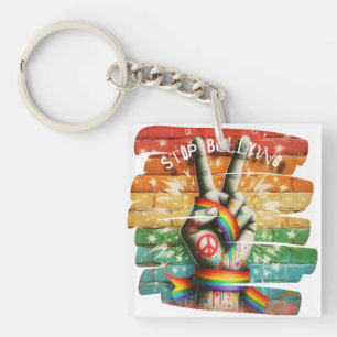 Porte-clés Signe de Paix Anti-Intimidation 