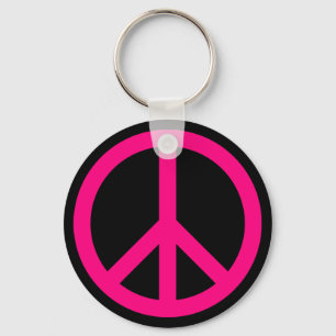 Porte-clés Signe de Paix Rose