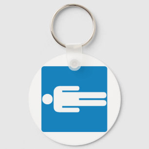 Porte-clés Signe de route des toilettes des hommes