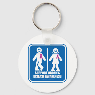 Porte-clés Signe de toilettes de maladie de Crohn