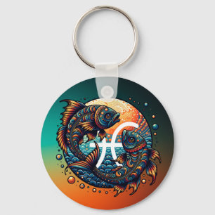 Porte-clés SIGNE Horoscope Astrologique Poissons Zodiac
