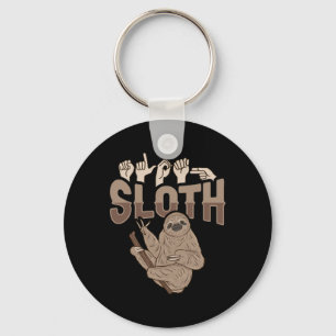 Porte-clés Signe ILY Sloth Langue des Signes Américaine Perte