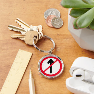 Porte-clés SIGNE ROUTIÈRE PAS D'ENTRÉE   Porte - clé Premium