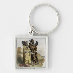 Porte-clés Sih-Chida et Mahchsi-Karehde, Indiens de Mandan,