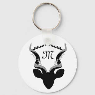 Porte-clés Silhouette d'Antelope foncé avec monogramme Custo