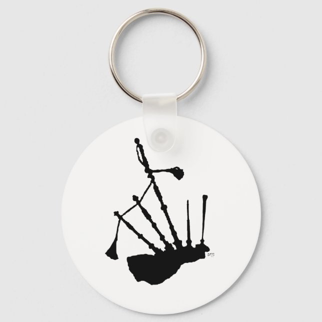 Porte-clés Silhouette de cornemuse (Recto)