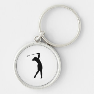 Porte-clés silhouette de golf, cadeau minimal pour