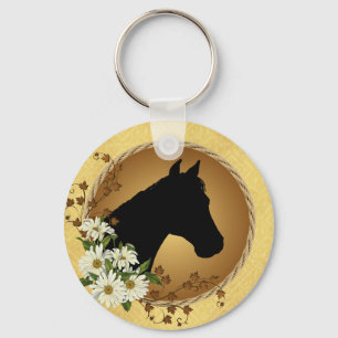 Porte-clés Silhouette de la tête du cheval