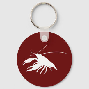Porte-clés silhouette de langouste (blanc)