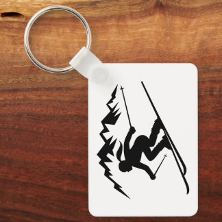 Porte-clés Silhouette de skieur
