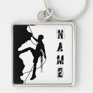 Porte-clés Silhouette d'escalade de roche grand (2,00") Keyc