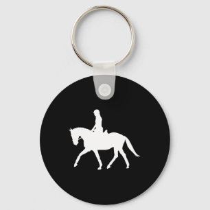 Porte-clés Silhouette Dressage Show Rider Horseback Eq