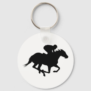 Porte-clés Silhouette du cheval de course