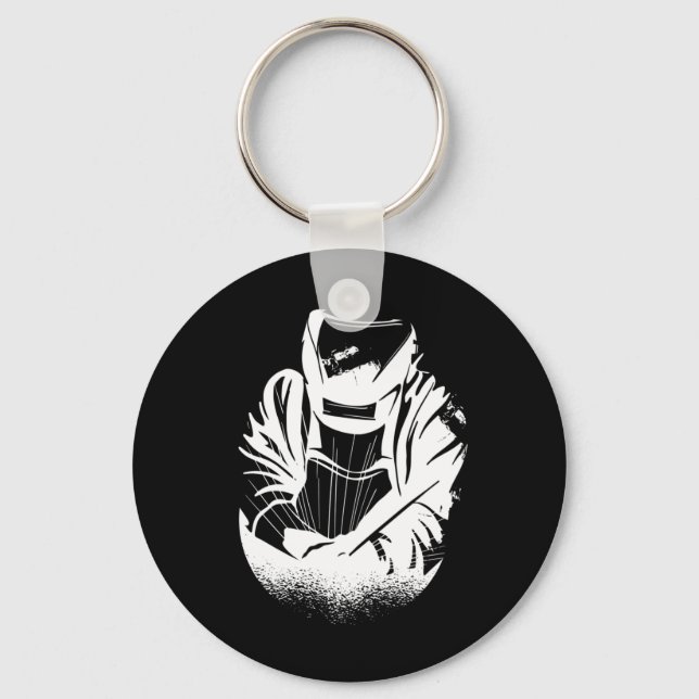 Porte-clés Silhouette du travailleur soudeur (Recto)