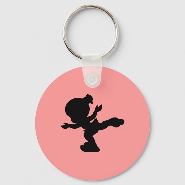 Porte-clés Silhouette fille de patinage sur glace (Recto)